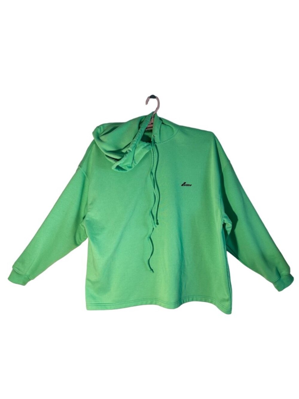 We11done Graphic Oversized Small Ex-Boyfriend Green Hooded T-Shirt/Sweatshirt - Picture 2 of 10